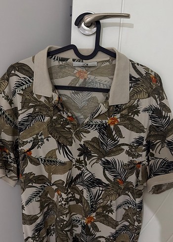 Desenli Kahverengi Kısa Kollu Erkek Gömlek - Görsel 2