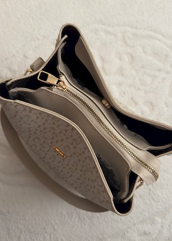 Justpolo Bej Deri Kadın Çanta - Modern Klasik - Görsel 4