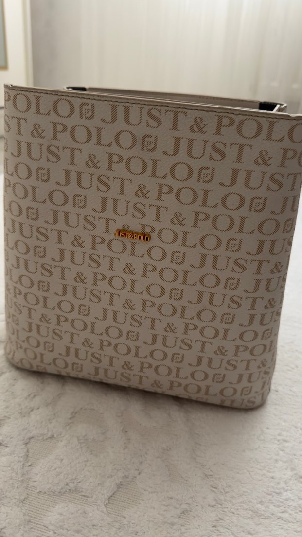 Justpolo Bej Deri Kadın Çanta - Modern Klasik - Görsel 2