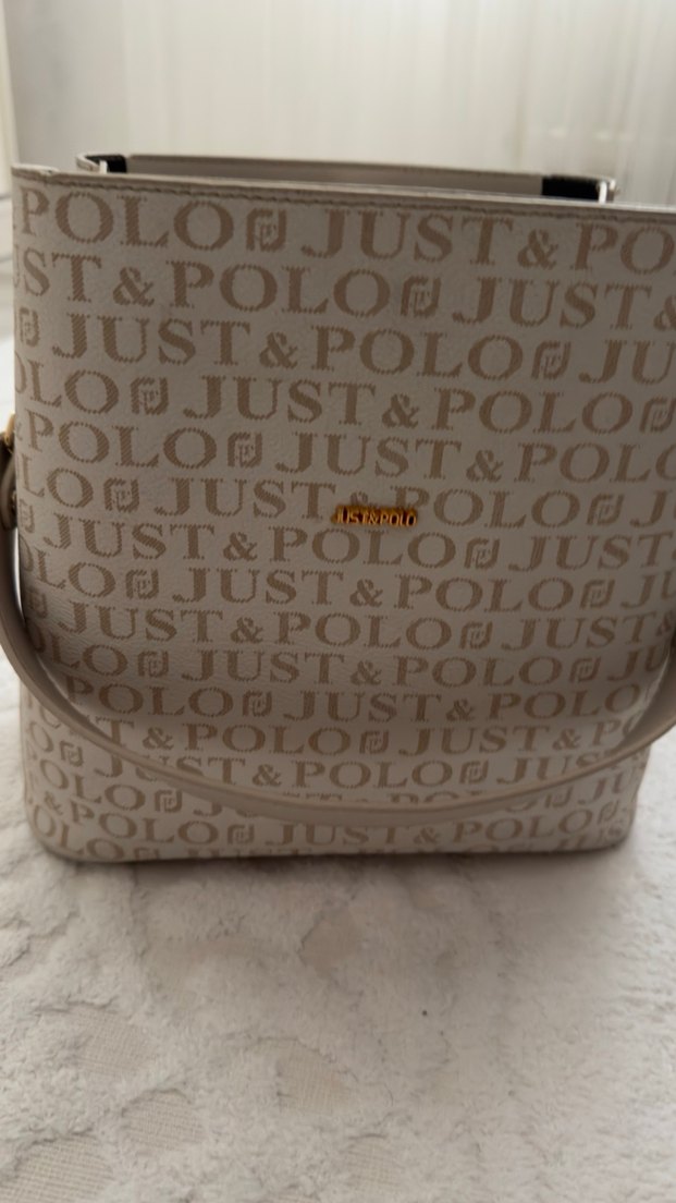 Justpolo Bej Deri Kadın Çanta - Modern Klasik - Görsel 3