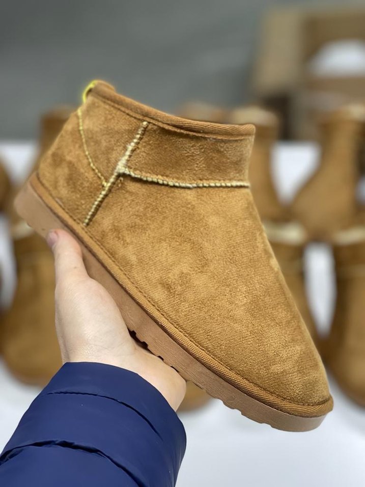 Kahverengi Süet Kürklü Kadın Dolgu Topuk Bot - Görsel 3