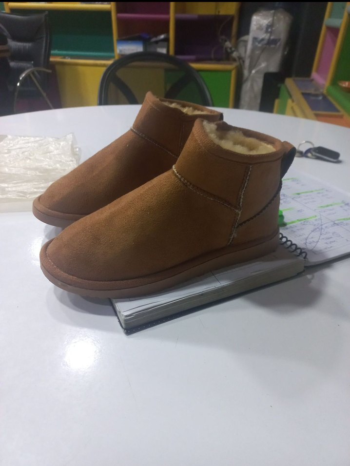 Kahverengi Süet Kürklü Kadın Dolgu Topuk Bot - Görsel 2