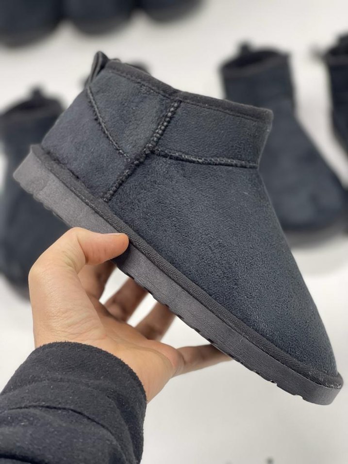 Kahverengi Süet Kürklü Kadın Dolgu Topuk Bot - Görsel 4