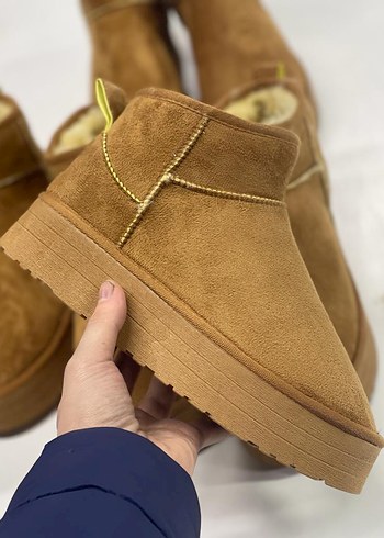 Kahverengi Kürklü Süet UGG Kadın Bot - Görsel 2