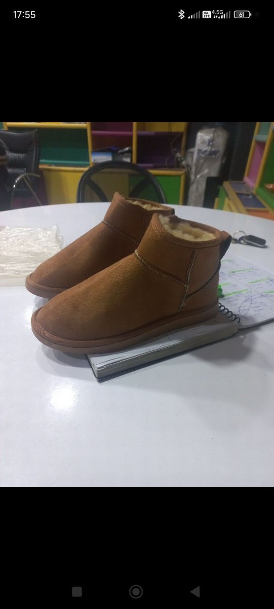 Kürklü Kahverengi Kadın Dolgu Topuk Bot - Görsel 2