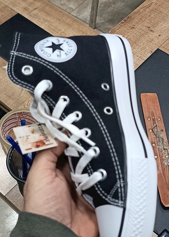 Siyah Bağcıklı Kadın Spor Ayakkabı - Görsel 2