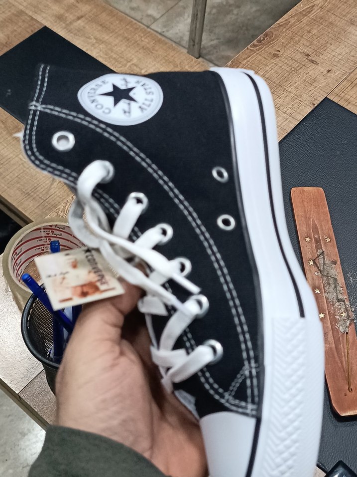 Siyah Bağcıklı Kadın Spor Ayakkabı - Görsel 2