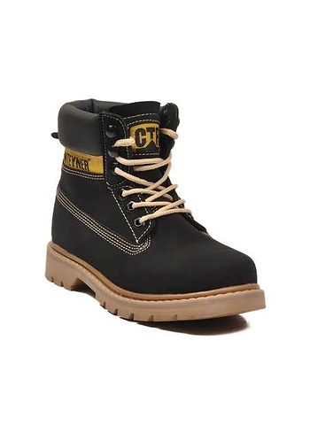 Siyah Bağcıklı Kauçuk Bot - Görsel 3