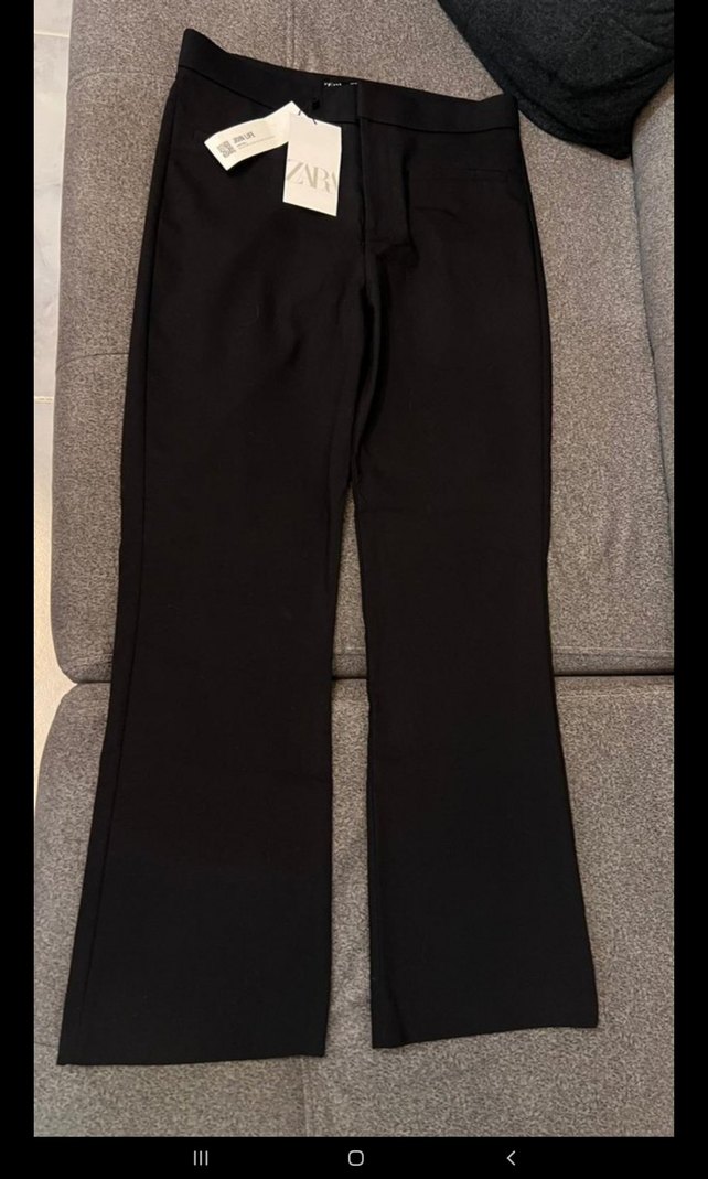 Siyah Midi Kumaş Kadın Pantolon - Görsel 5