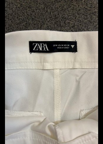 Kadın Beyaz Pamuk Kumaş Pantolon - Görsel 3