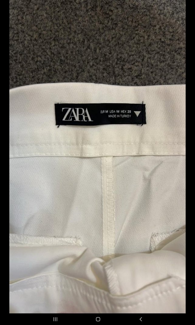 Kadın Beyaz Pamuk Kumaş Pantolon - Görsel 3
