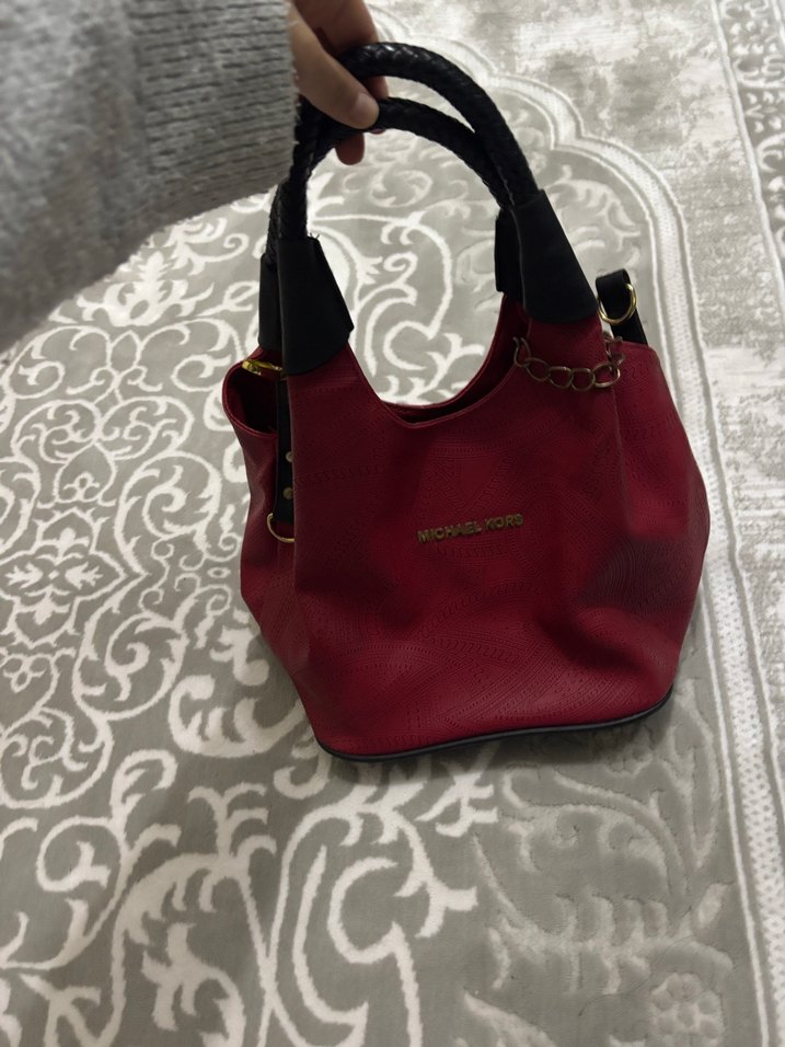 Kırmızı Michael Kors Deri Kadın Çanta - Görsel 3