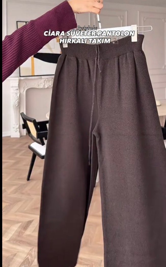 Gri Kadın Uzun Triko Tulum - Görsel 2