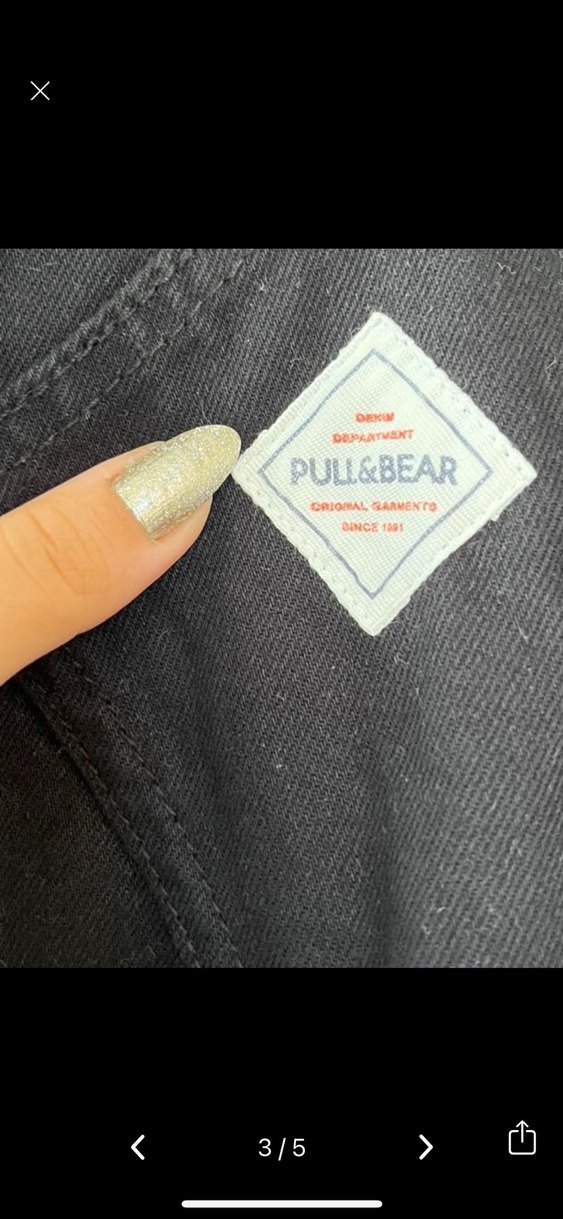 Siyah Askılı Midi Kot Tulum - Görsel 3