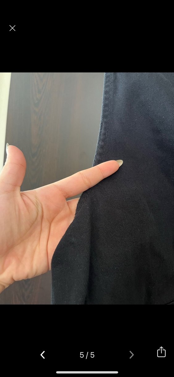 Siyah Askılı Midi Kot Tulum - Görsel 5