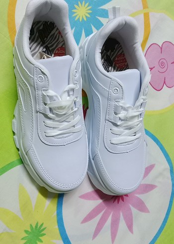 Beyaz Kadın Platform Spor Ayakkabı - Görsel 6