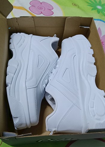 Beyaz Kadın Platform Spor Ayakkabı - Görsel 2