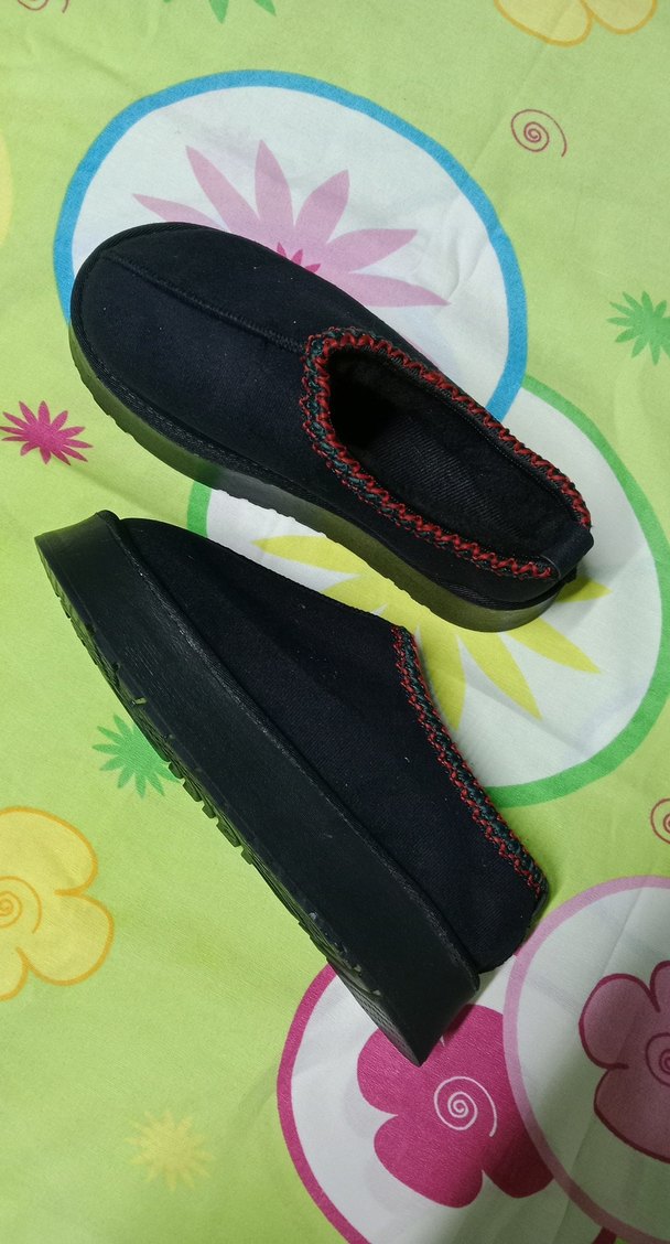 Siyah Kadın Dolgu Topuklu Terlik Velcro - Görsel 4