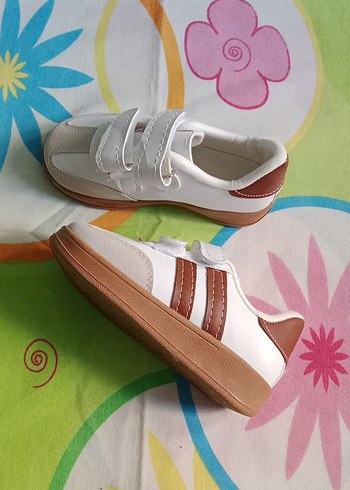 Kız Çocuk Beyaz Spor Ayakkabı Velcro - Görsel 3