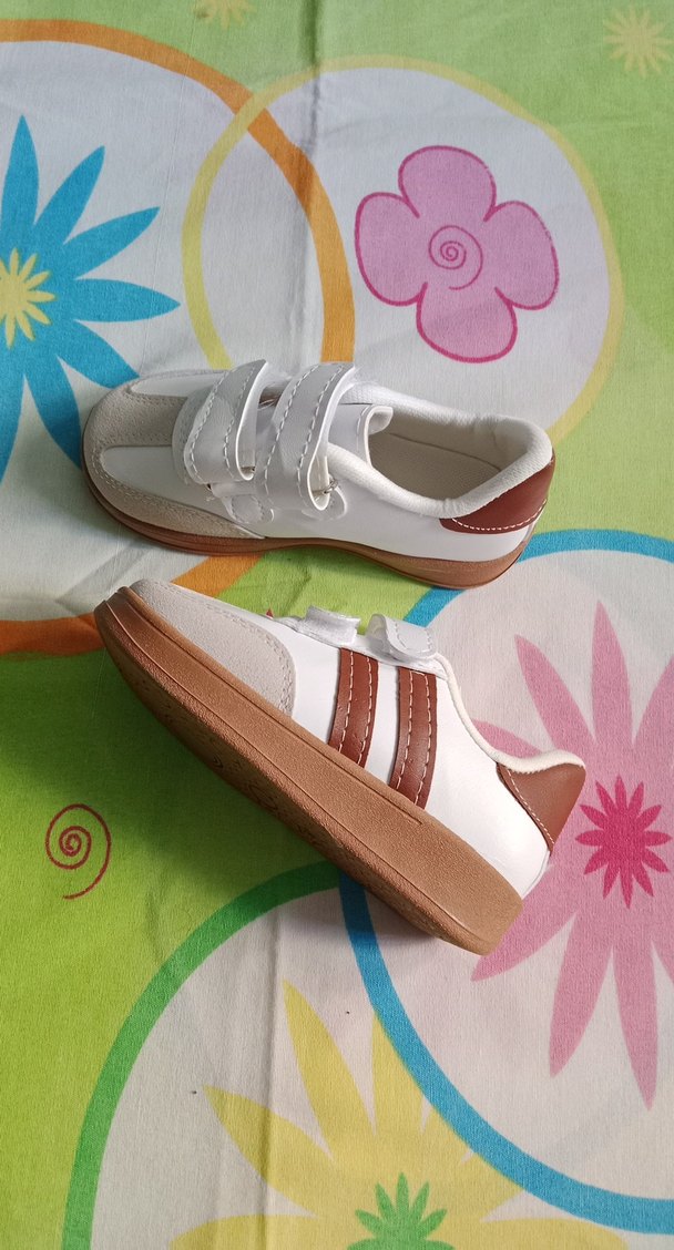 Kız Çocuk Beyaz Spor Ayakkabı Velcro - Görsel 3