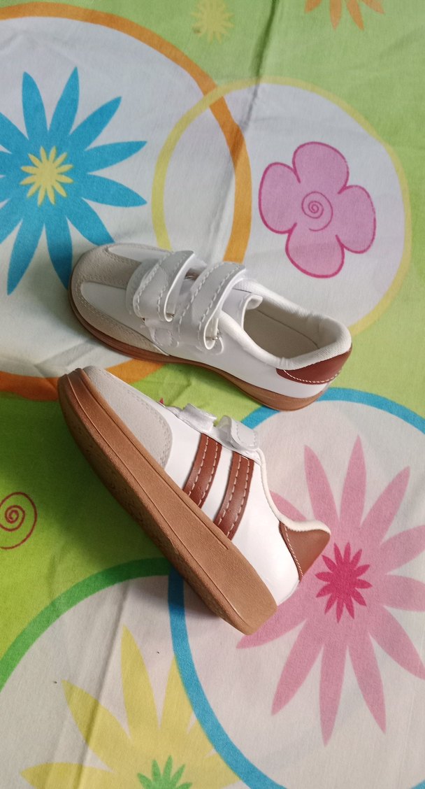 Kız Çocuk Beyaz Spor Ayakkabı Velcro - Görsel 2