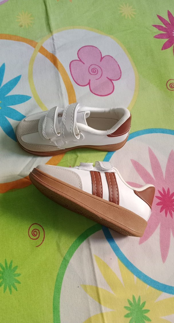 Kız Çocuk Beyaz Spor Ayakkabı Velcro - Görsel 4