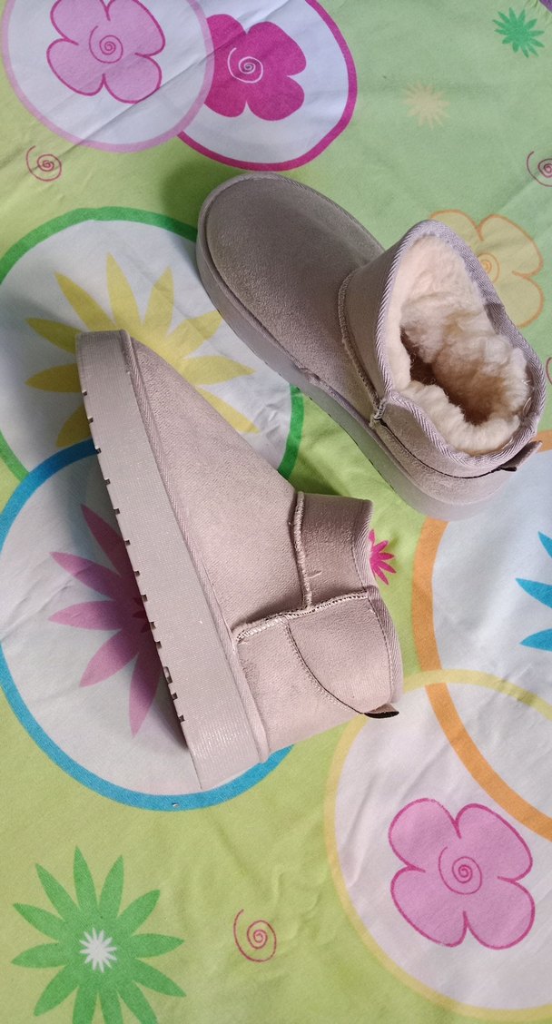 Bej Kadın Peluş Dolgulu Topuklu Bot - Görsel 3