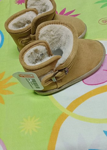 Kız Çocuk Kahverengi Kürklü Tokalı Bot - Görsel 2