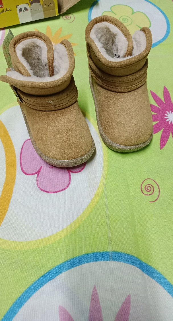 Kız Çocuk Kahverengi Kürklü Tokalı Bot - Görsel 5