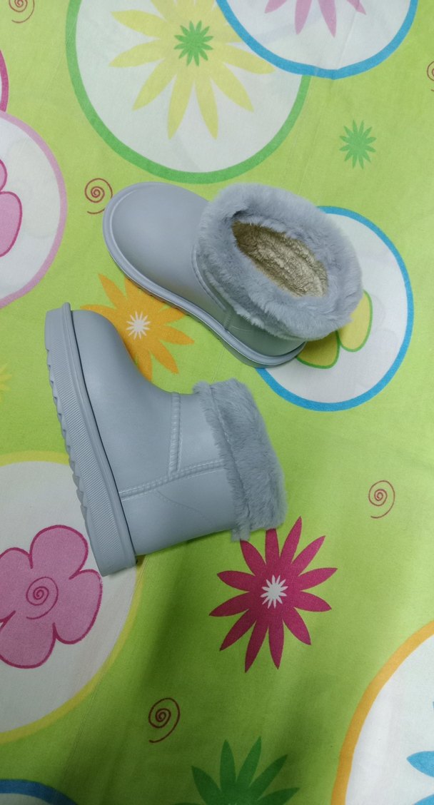 Kız Çocuk Gri Kürklü Kauçuk Bot - Görsel 3