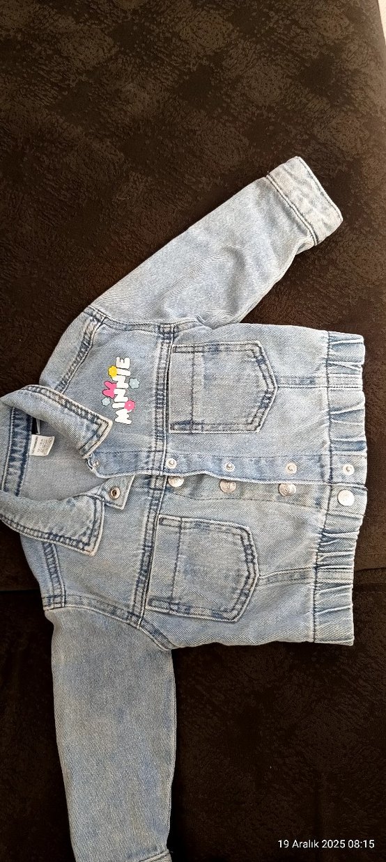 Düğmeli   Denim Ceket kız çocuk - Görsel 2