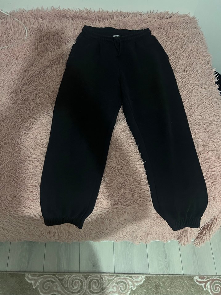 Siyah Rahat Kesim Kadın Eşofman Altı - Görsel 2