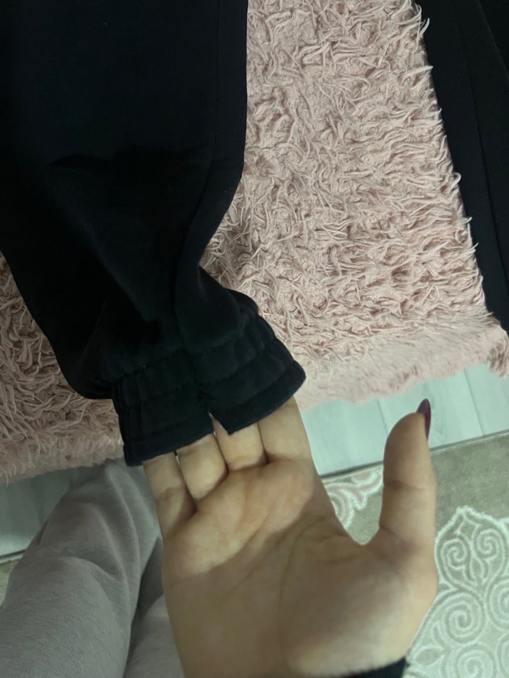 Siyah Rahat Kesim Kadın Eşofman Altı - Görsel 3