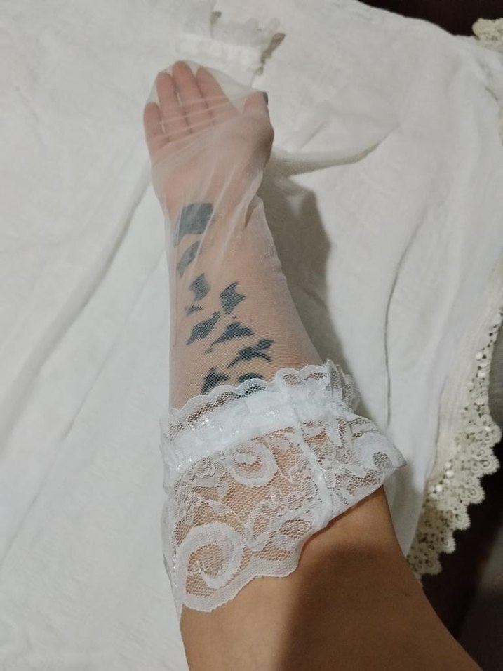 Beyaz Jartiyer Çorap - Görsel 2