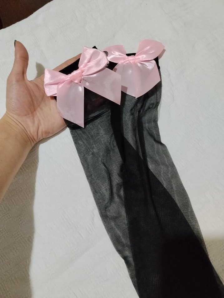 Fiyonk Detaylı Jartiyer Çorap - Görsel 2