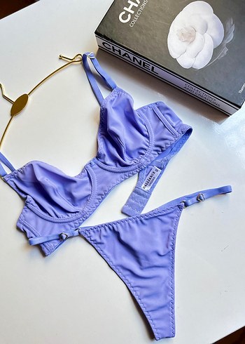 Pastel Mor Parisian Street Wear Sütyen Takımı 85 Beden - Görsel 3