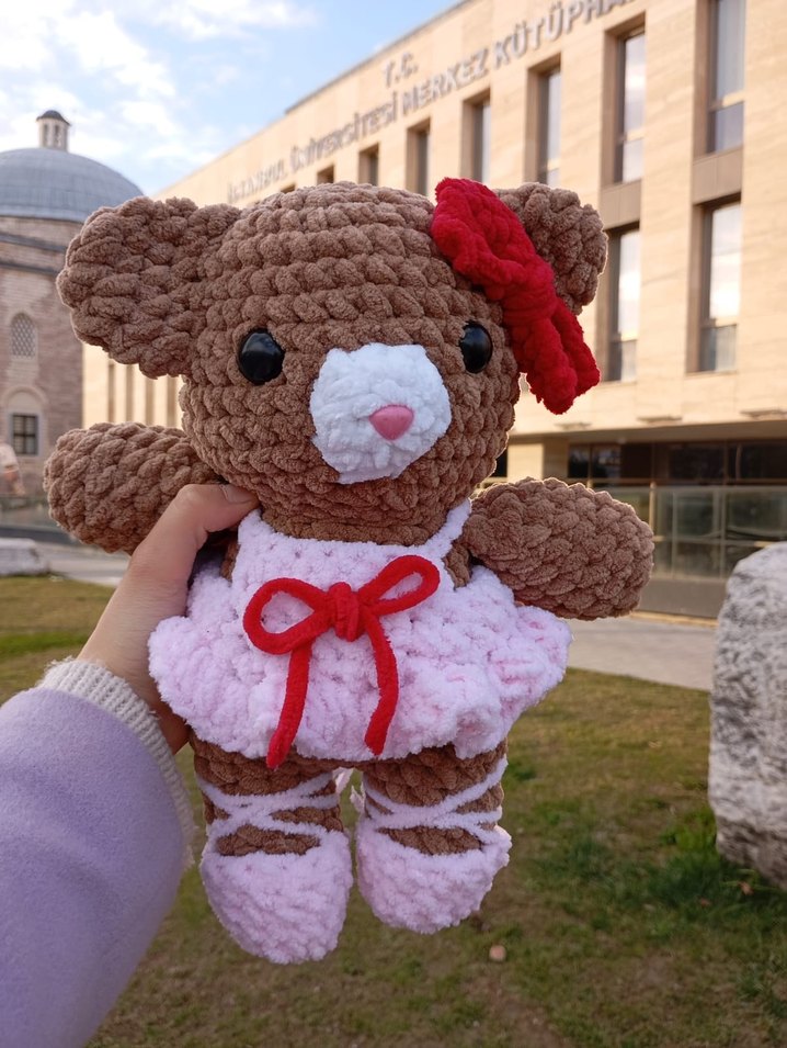 Kahverengi Peluş Ayıcık Oyuncak - Görsel 4