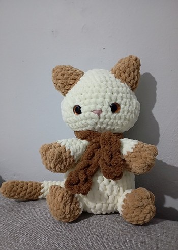 Bej Yumuşak Oyuncak Kedi - Görsel 2