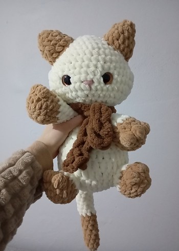 Bej Yumuşak Oyuncak Kedi - Görsel 3