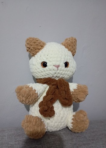 Bej Yumuşak Oyuncak Kedi - Görsel 4