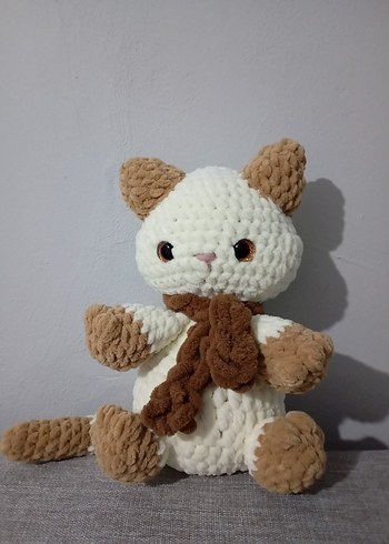 Bej Yumuşak Oyuncak Kedi - Görsel 5