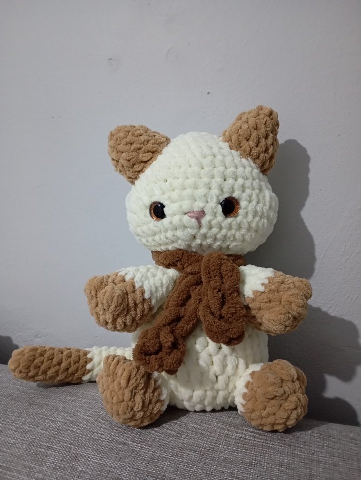 Bej Yumuşak Oyuncak Kedi - Görsel 2