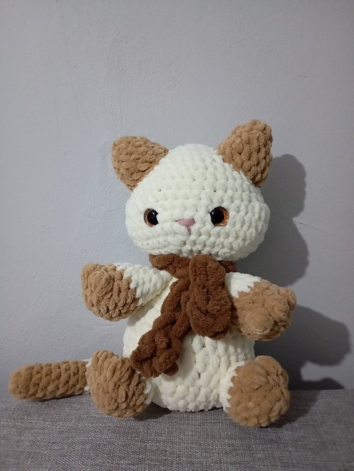 Bej Yumuşak Oyuncak Kedi - Görsel 5