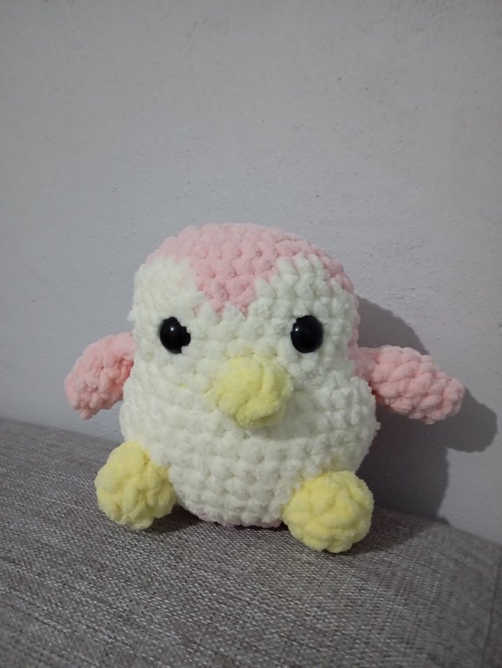 Renkli Pembe Peluş Oyuncak Penguen - Görsel 2