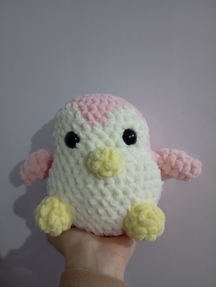 Renkli Pembe Peluş Oyuncak Penguen - Görsel 4