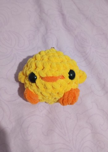 Sarı Renkli Peluş Civciv Anahtarlık - Görsel 3