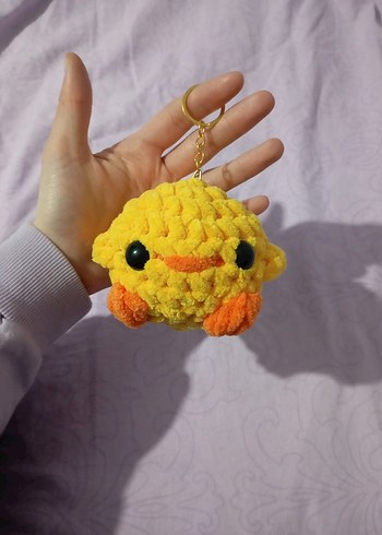 Sarı Renkli Peluş Civciv Anahtarlık - Görsel 2