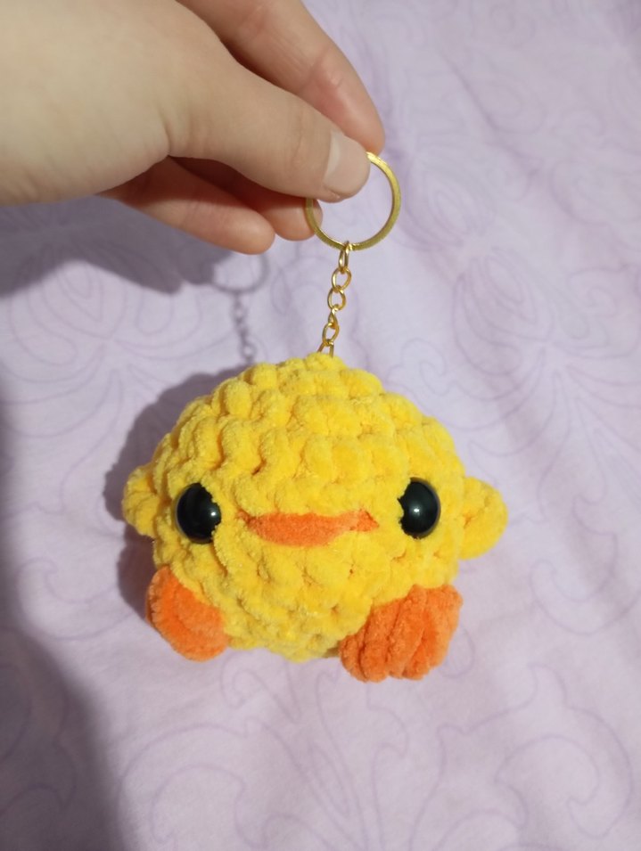 Sarı Renkli Peluş Civciv Anahtarlık - Görsel 4