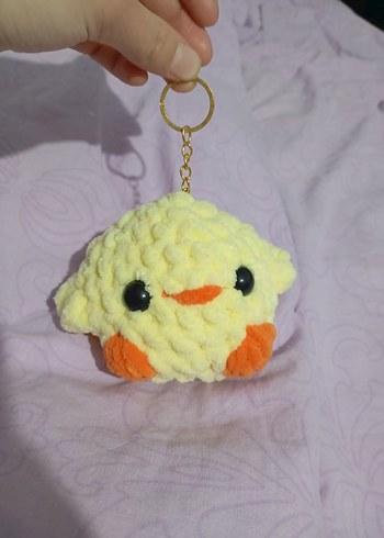 Sarı Renkli Yumuşak Peluş Civciv Anahtarlık - Görsel 3