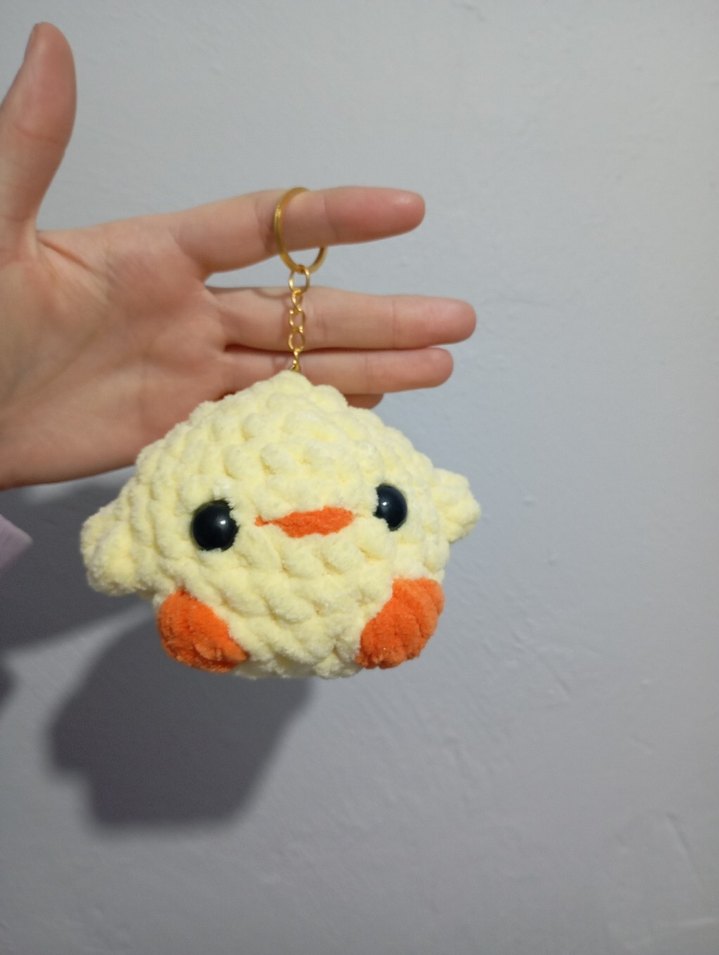 Sarı Renkli Yumuşak Peluş Civciv Anahtarlık - Görsel 4